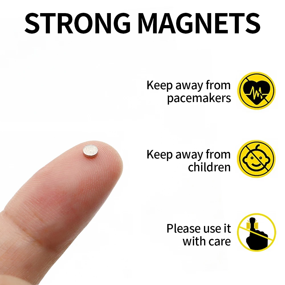 Super Strong Round Magnets for Fridge, DIY Projects, Science & Office Use Refrigerator Magnet 3x1mm