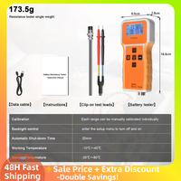 Battery Internal Resistance Tester 0.5% Accuracy 1uΩ-200Ω/100V 4-Wire Kalman Filter Online Testing LCD Backlight Portable