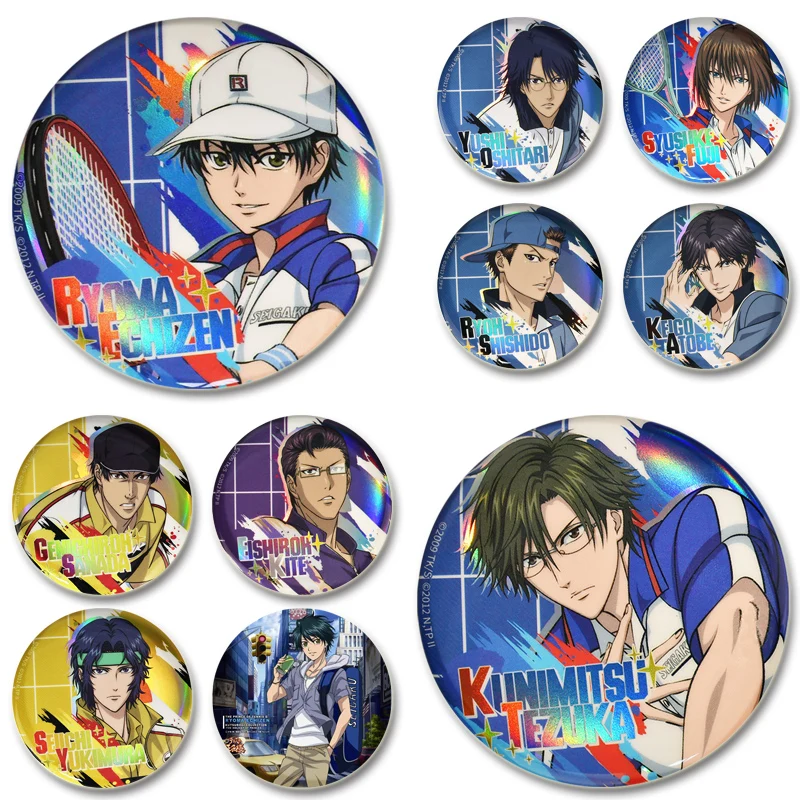 Ryoma Echizen,Fuji Syusuke,Tezuka Kunimitsu,Seiichi Yukimura,Yanagi Renji Comics Brooches Cosplay Badge for Clothes Backpack Hat