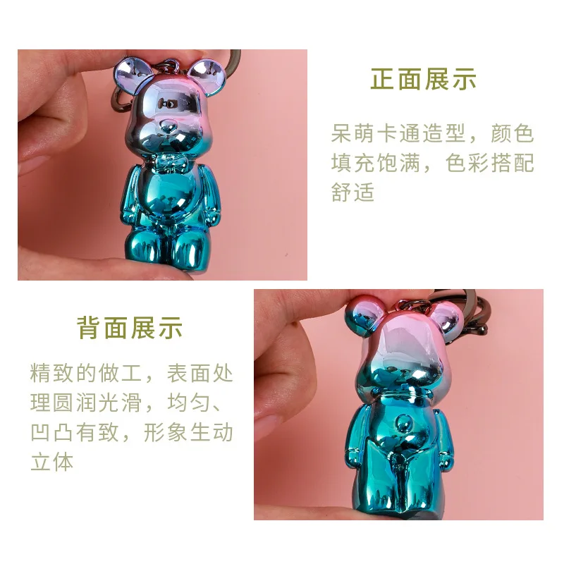 قلادة سلسلة مفاتيح من الراتنج الكرتوني من مينسو، هدية صغيرة لطيفة ثلاثية الأبعاد، زخرفة سلسلة المفاتيح