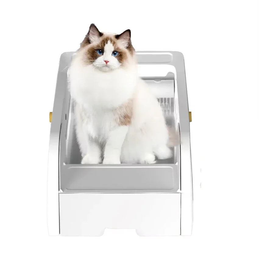 

Smart Cat Toilet Self-cleaning Cat Box Pet Toilet Semi-closed Automatic Video APP Control Cat Box with Pet Poop Bags