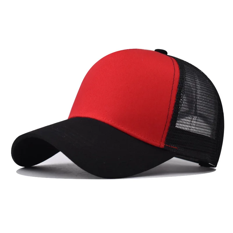 Neue 5-teilige Mesh-Baseballkappe für Erwachsene, Hip-Hop, gebogene Snapback-Hüte, Sommer-Sonnenschutz, Sonnenhut, einfache Trucker-Kappe, Werbung – Detail 11