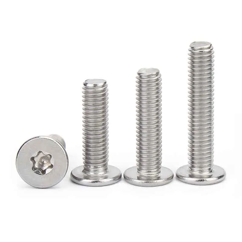 5/50pcs CM M1.6 M2 M2.5 M3 M4 M5 M6 M8 304 A2-70 Stainless Steel Six-Lobe Torx Ultra Thin Super Low Flat Wafer Head Screw Bolt