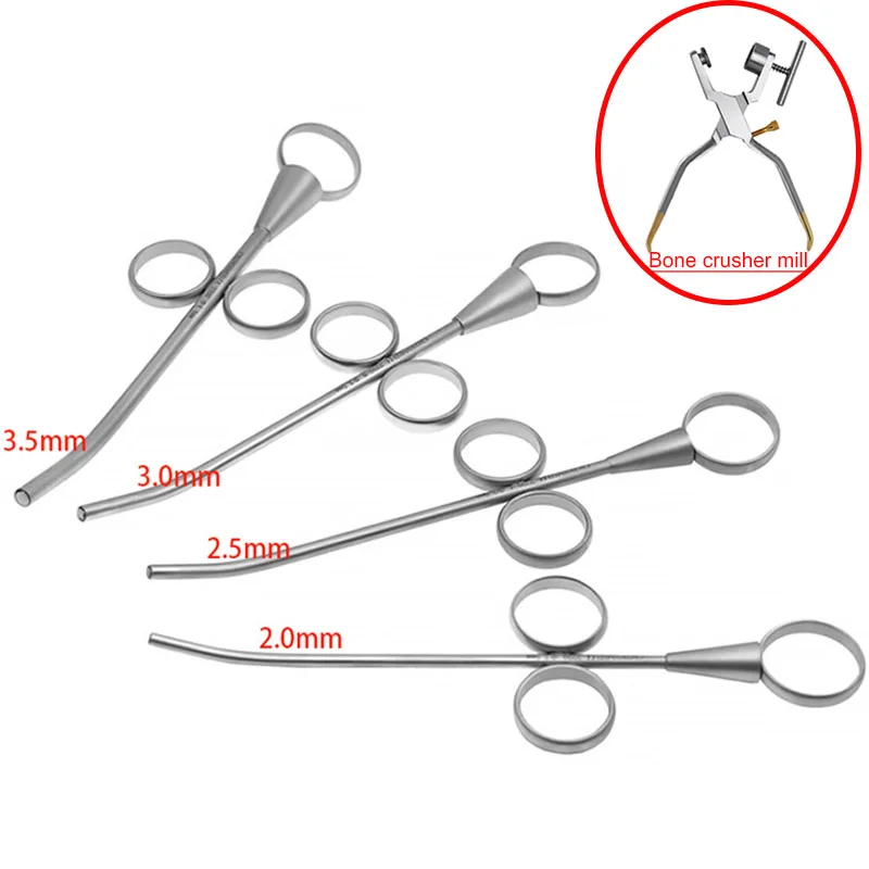 

1pc Bone Graft Syringe Grafting injector 1.5/2.0/2.5/3.0/3.5/4.4 mm Dental Implant Instruments Bone Crusher Mill bone Morselizer