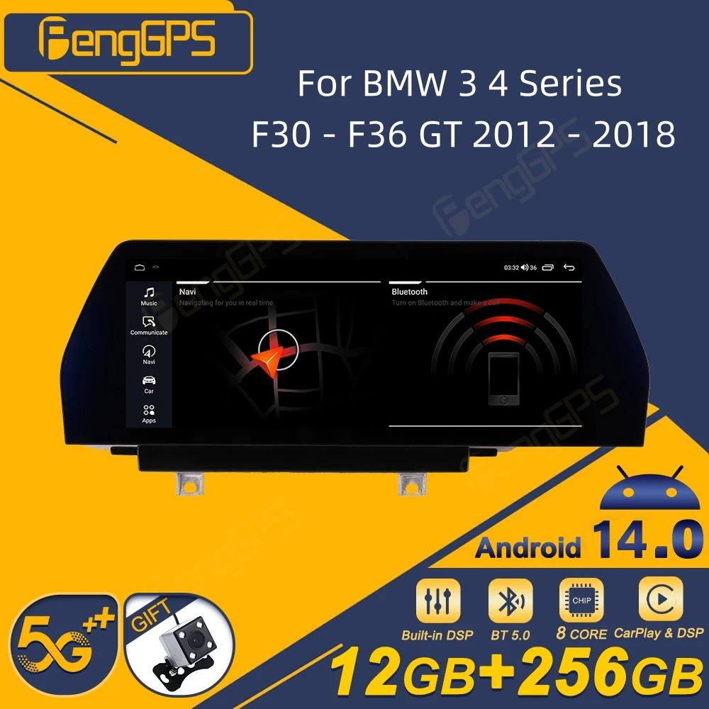 For BMW 3 4 Series F30 - F36 GT 2012 - 2018 Android Car Radio Wireless Carplay Stereo Receiver Autoradio Multimedia Player GPS