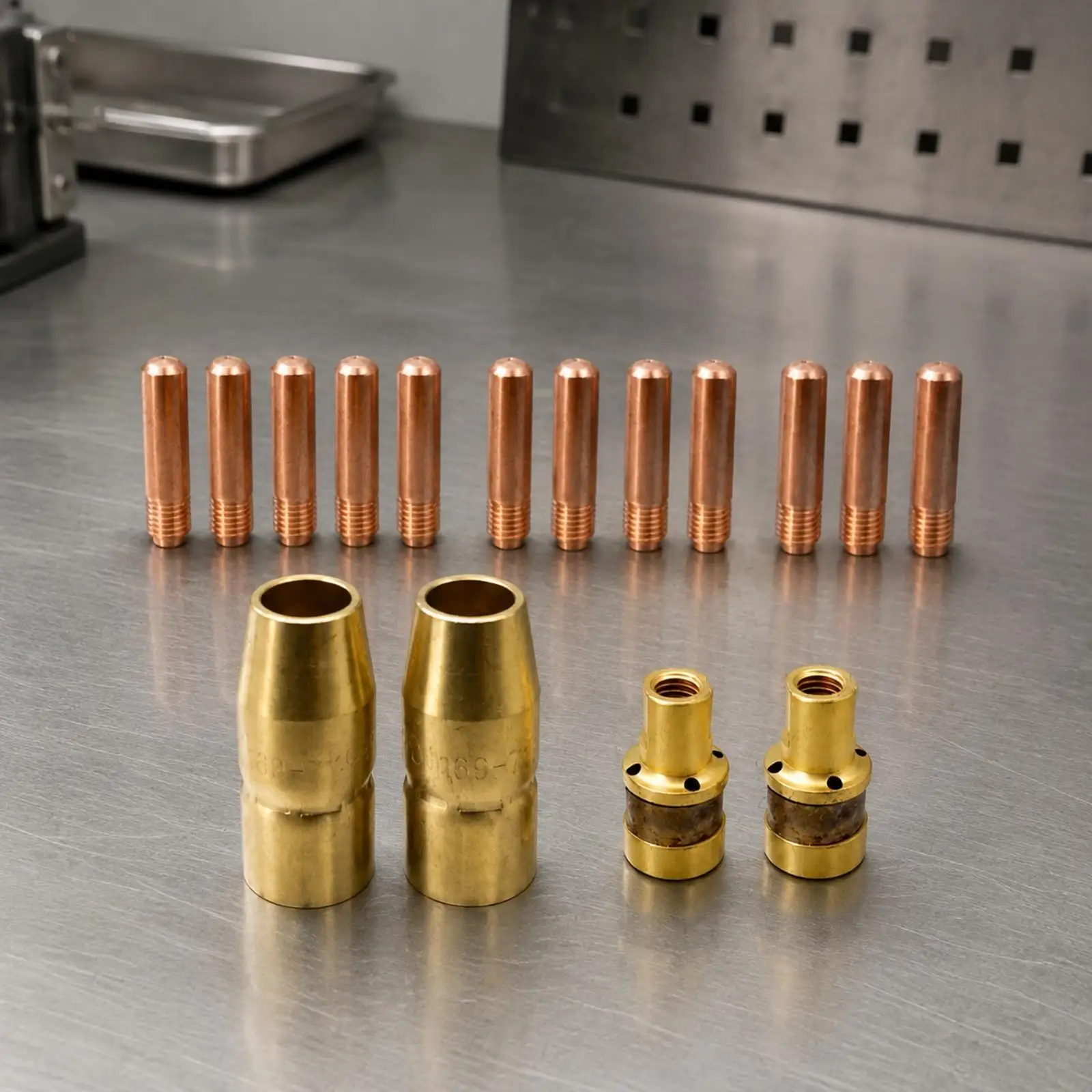 Gas Shielded Brazing Torch Connector Copper Fitting Kit for MIG Welding Torch Replacement Accessories
