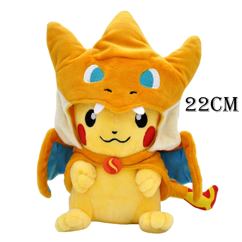 Hot @@ 22cm Pokemon Pikachu Cosplay Gyarados Snorlax Cute Animals Pet Plush Peluche Soft Stuffed Toys Kids