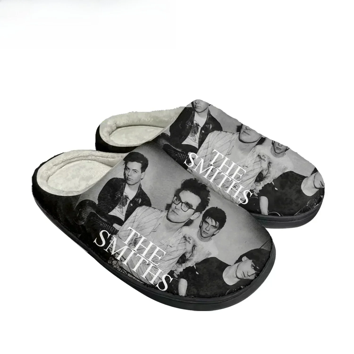 

The Smiths Rock Band Short Plush Slippers Adult Winter Warm Keep True to Size Black