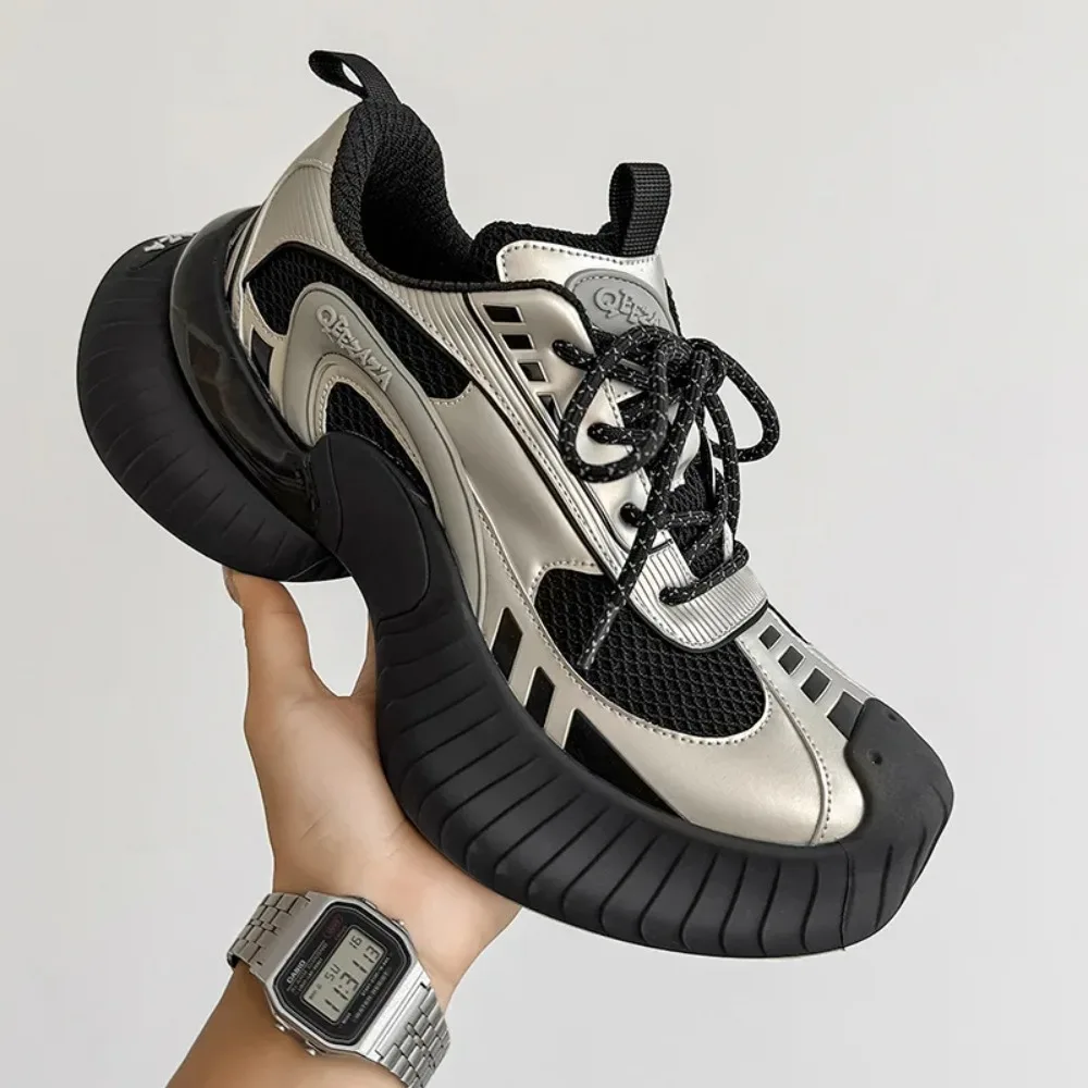 

New casual fashion dad shoes mesh breathable comfortable lightweight thick sole low top comfortable men's shoes