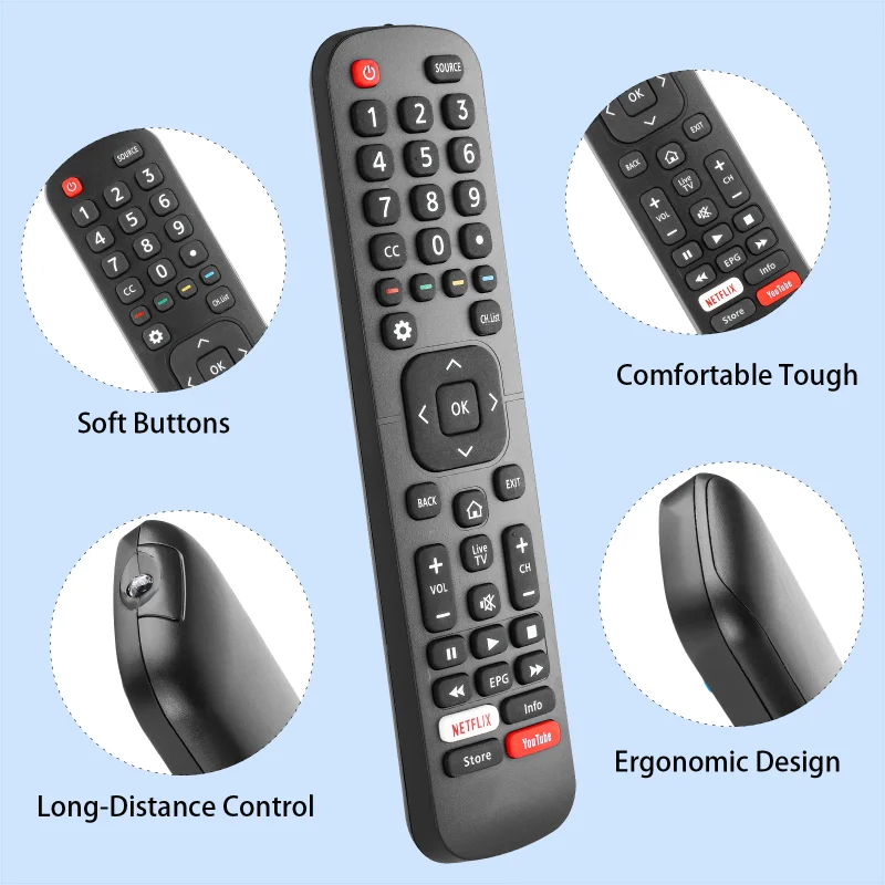 EN2BC27 EN2BD27H Remote Control Compatible with Hisense LCD TV Remote