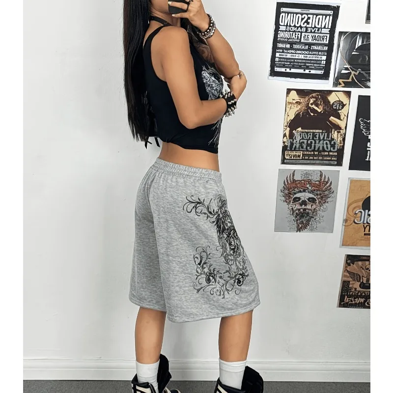 Women's outdoor fashionable sports full print casual sports shorts
