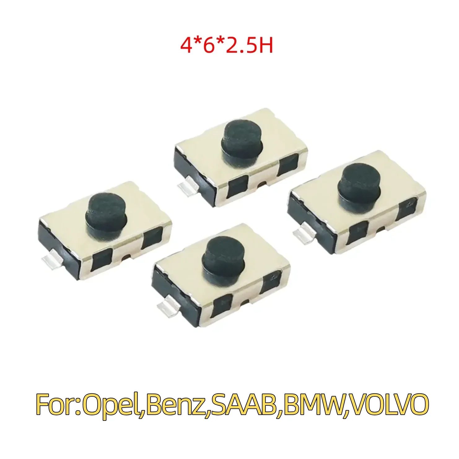 10/20/50pcs Remote Button 4*6*2.5H Car Key Button for Opel Benz BMW VOLVO SAAB Peugeot Citroen Replacement Button