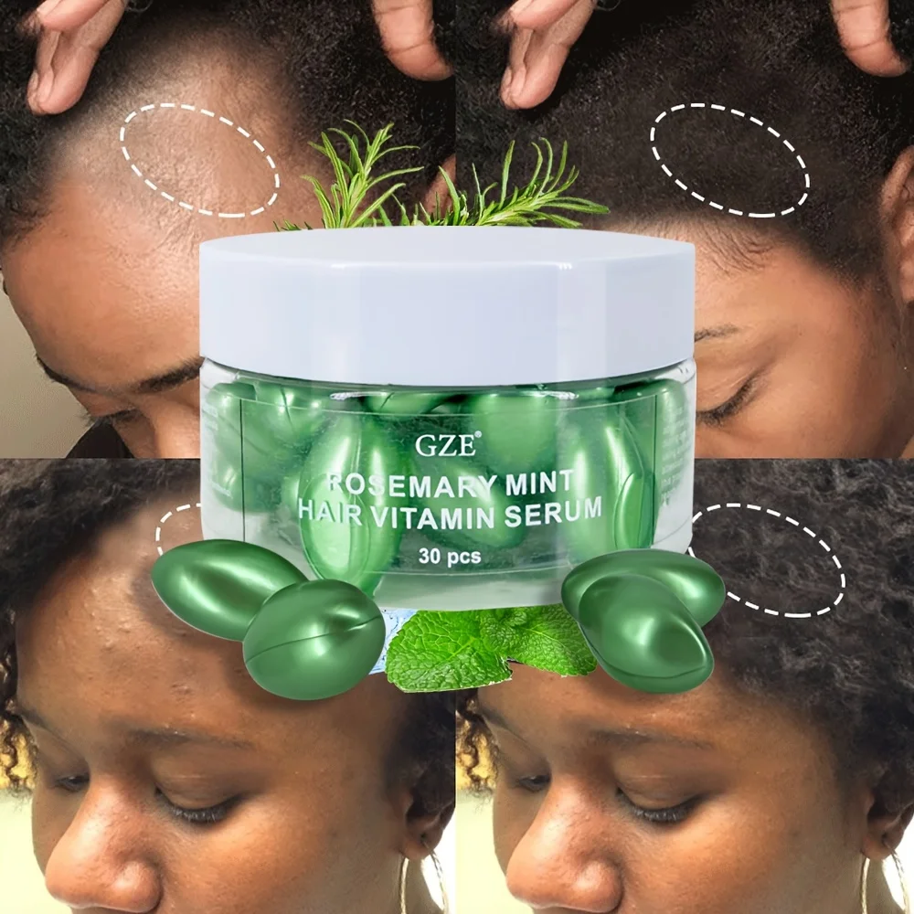 GZE ROSEMARY MINT HAIR VITAMIN SERUM for Frizzy and Damaged Hair dry frizzy hair into healthier reduce frizz and breakage