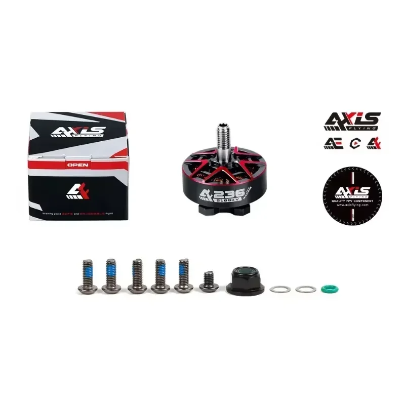 Axisflying AF236 2100KV 6S Motor sin escobillas para Dron FPV de 5-6 ", alto par, estilo libre de carreras, bajo ruido, larga vida útil
