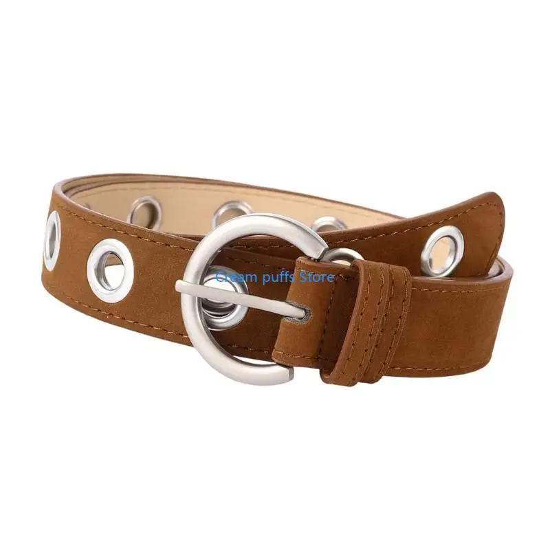 50LE Easy Adjust Punk Belt Rivets Decors and Quick Closure System Metal Buckles for Comfortable Wear in Various Occasion