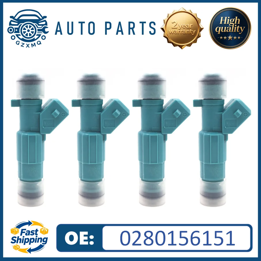 0280156151 Inyectores de Combustible de Alta Calidad, 4 Piezas, para Chevrolet CELTA Corsa Celta MPFI 1.4L 1.6L #   93325236
