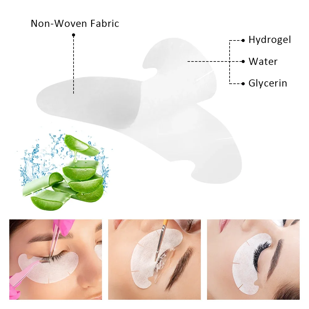 1/10/50/100Pairs رفادة عين تحت رمش تمديد هيدروجيل بقع U على شكل هلام منصات الرموش ملصق يلتف أدوات ماكياج #6