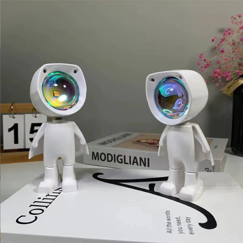 Cmoonfall Mini Led Usb Rechargeable Proyector Infantil Ring Decoration Lights Holiday Lighting Kids Night Novelty Lamp For Room