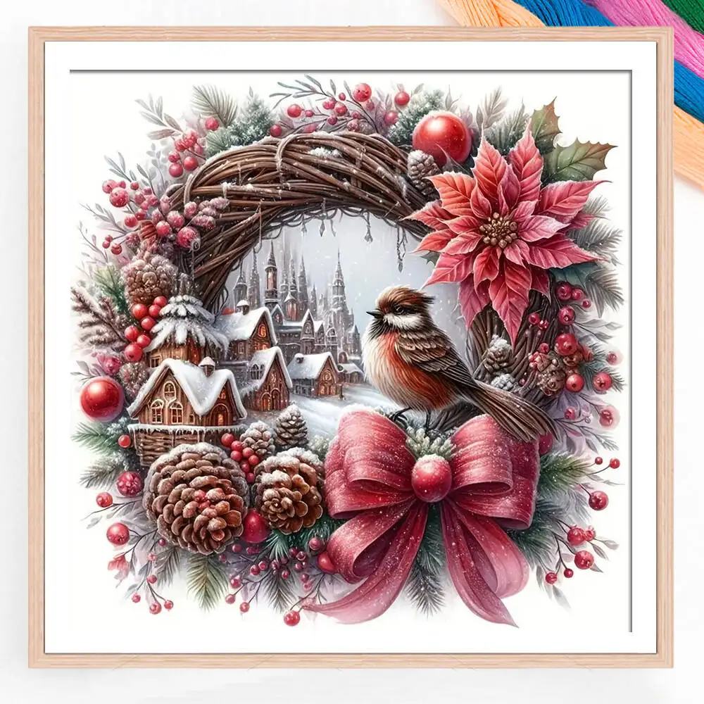 Kreuzstich Kuh Tier DIY voller Kis Stickerei Cale Blume 11CT gedruckt Leinwand Schmetterling einzigartige Home Decor