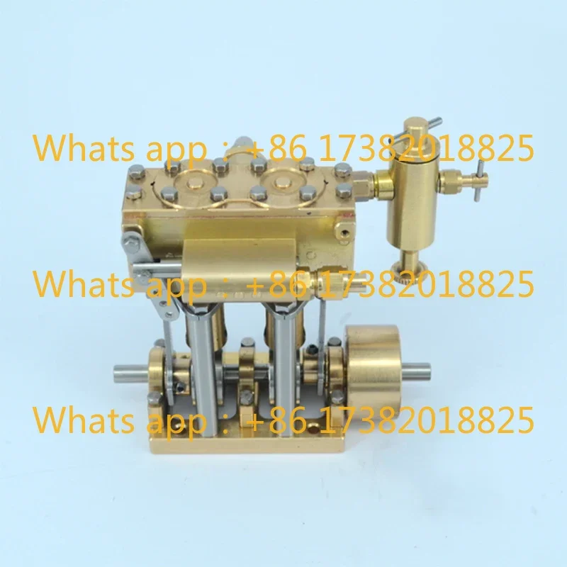 Vertical Twin-cylinder Reciprocating Steam Engine Model Mini Engine Is Suitable for Ship Model of 0.8~1m