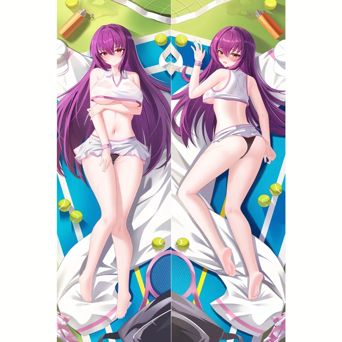 Cute Scáthach Fate/Grand Order Square Pillowcase Peach Skin 2WAY Decor Pillow Case Room Cushion Case