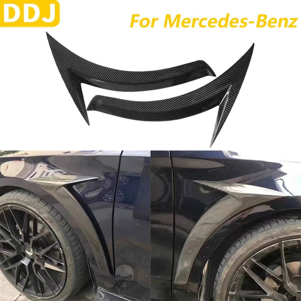 For Mercedes-Benz CLA-Class W177 CLA45 CLA180 2013-2019 Carbon Fiber Side Fender Vent Splitter Fin​ Car Accessories Modification