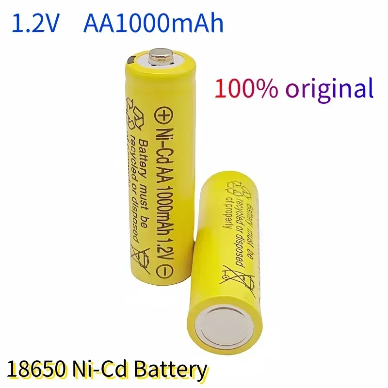 100% Original18650 1.2V AA 1000mAh Ni-Cd high-quality Rechargeable Battery lpega Rechargeable Battery Suitable For Watches Toys