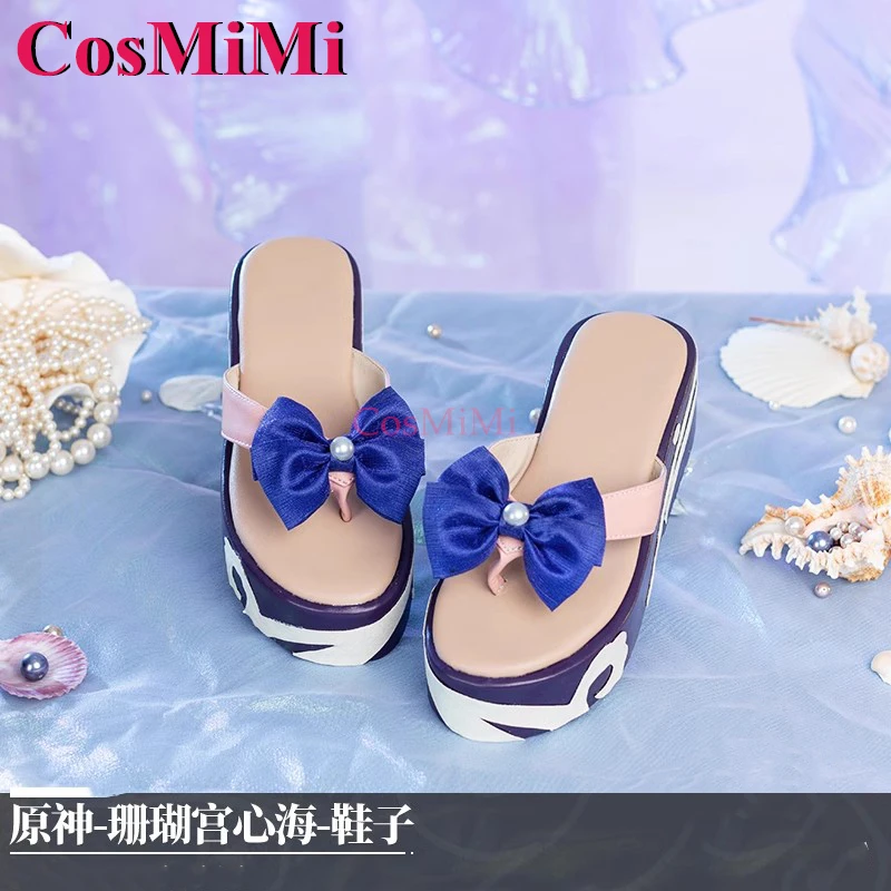 CosMiMi Spiel Genshin Impact Sangonomiya Kokomi Schuhe Cosplay Mode Universal Schuhe Karneval Party Rolle Spielen Zubehör 36-39
