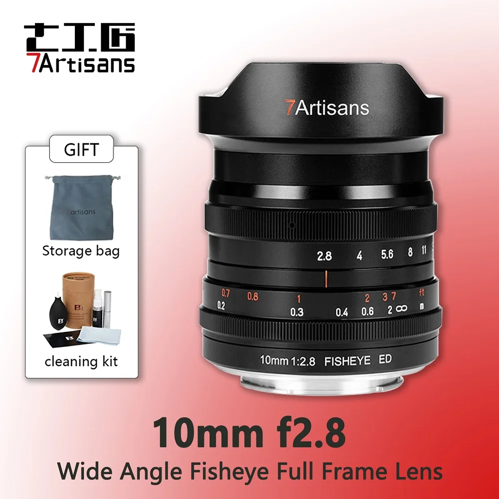 

7artisans 7 artisans 10mm F2.8 Wide Angle Fisheye Full Frame Lens For Sony E Canon RF Nikon Z Panasonic L Leica L FUJIFX GFX 50S