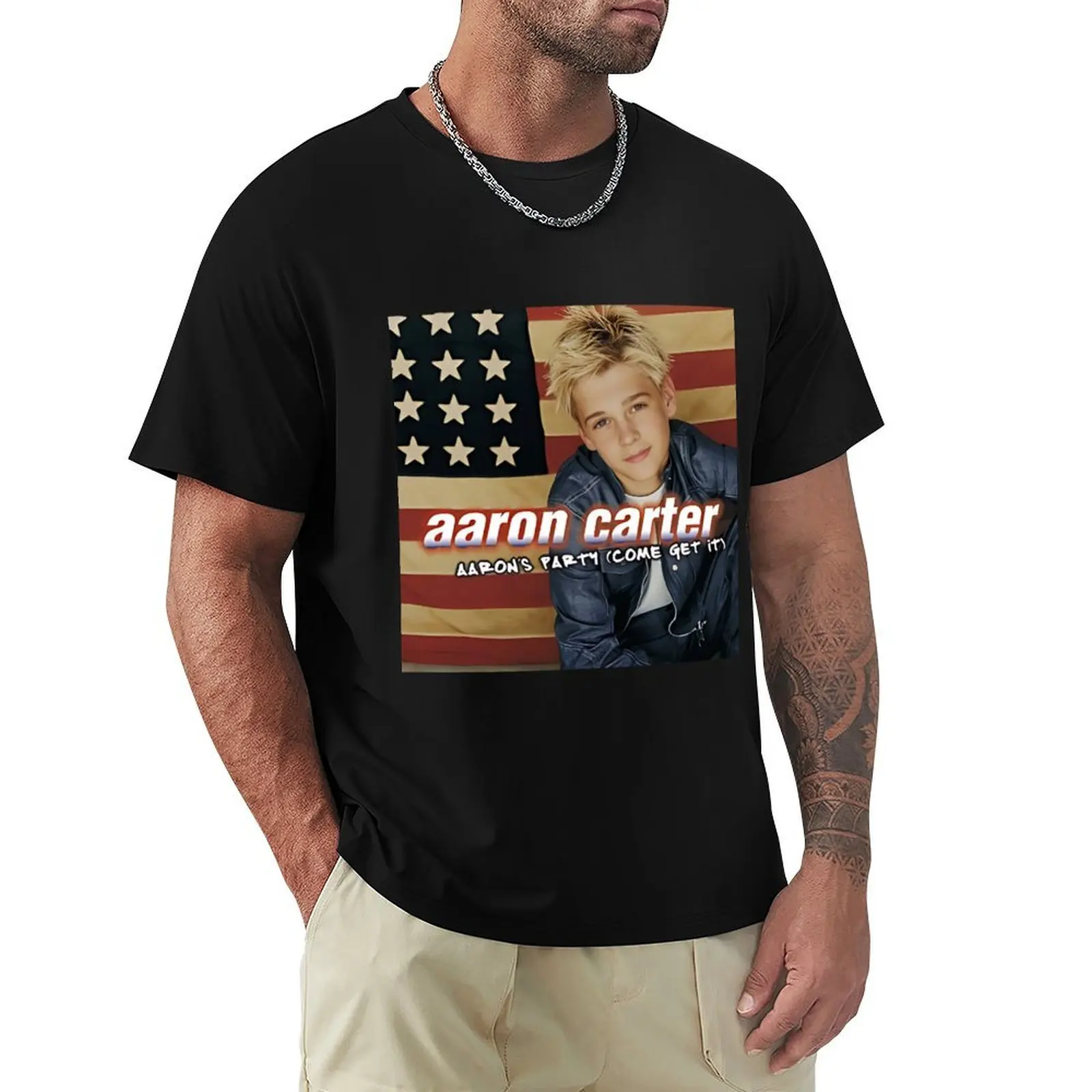 

Aaron Carter, Aaron's Party T-Shirt cotton graphic tees summer tops mens t shirt graphic