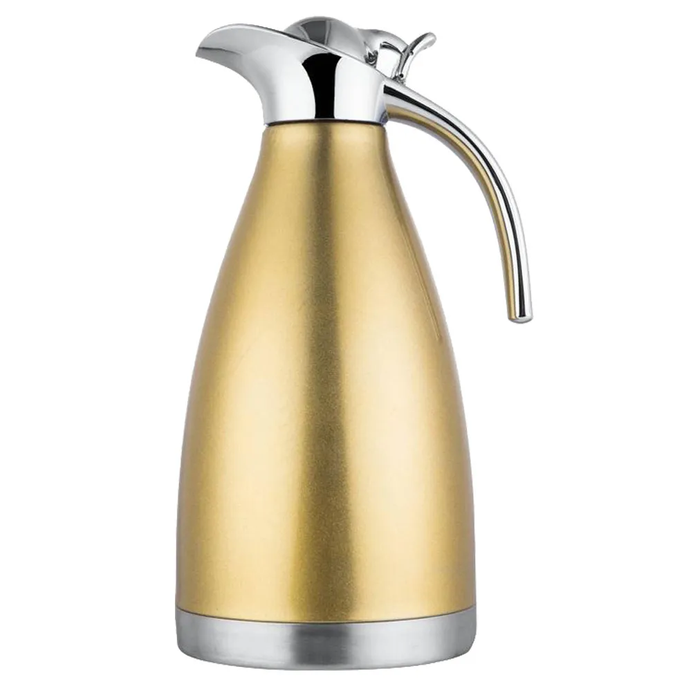 

Stainless Steel Vacuum Pot Thermal Bottle 2L Yellow Insulated Water Bottle for Household Coffee Tea Vacuum Pot