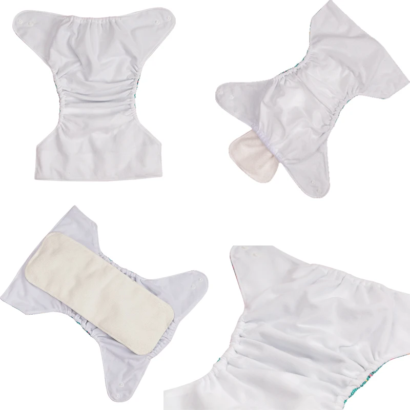 Babyshow 3-15KG 1pc Pocket Diaper Suede Cloth Inner Washable Reusable Absorbent Ecological Adjustable Baby Nappy with Inserts