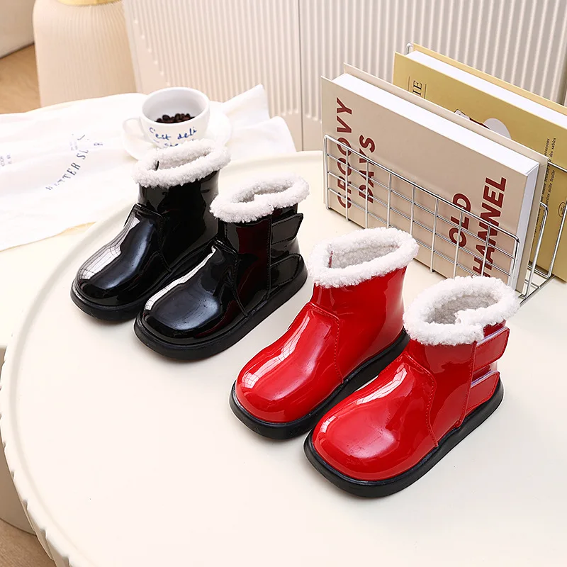 

Модная обувь для девочек, новинка 2025 года, зимние детские ботинки, удобные нескользящие ботинки для девочек, простые универсальные детские ботильоны, Zapatos De Mujer