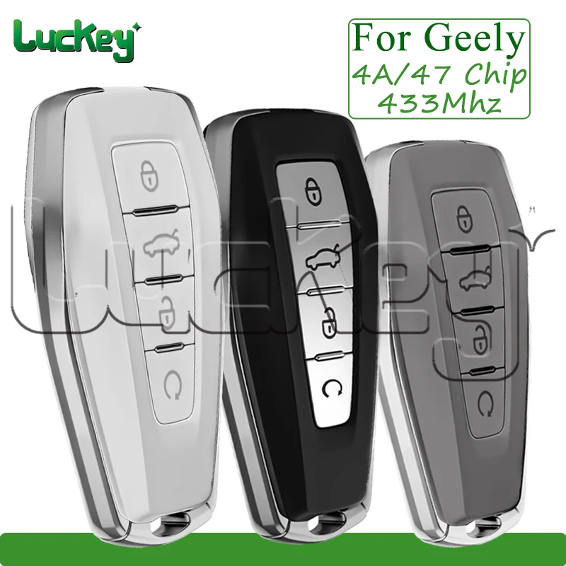 

Car Remote Key Keyless For Geely Azkarra Atlas Coolray Emgrand Monjaro Okavango KX11 X3 S1 X7 Auto Smart Key 433Mhz 4A/47 Chip