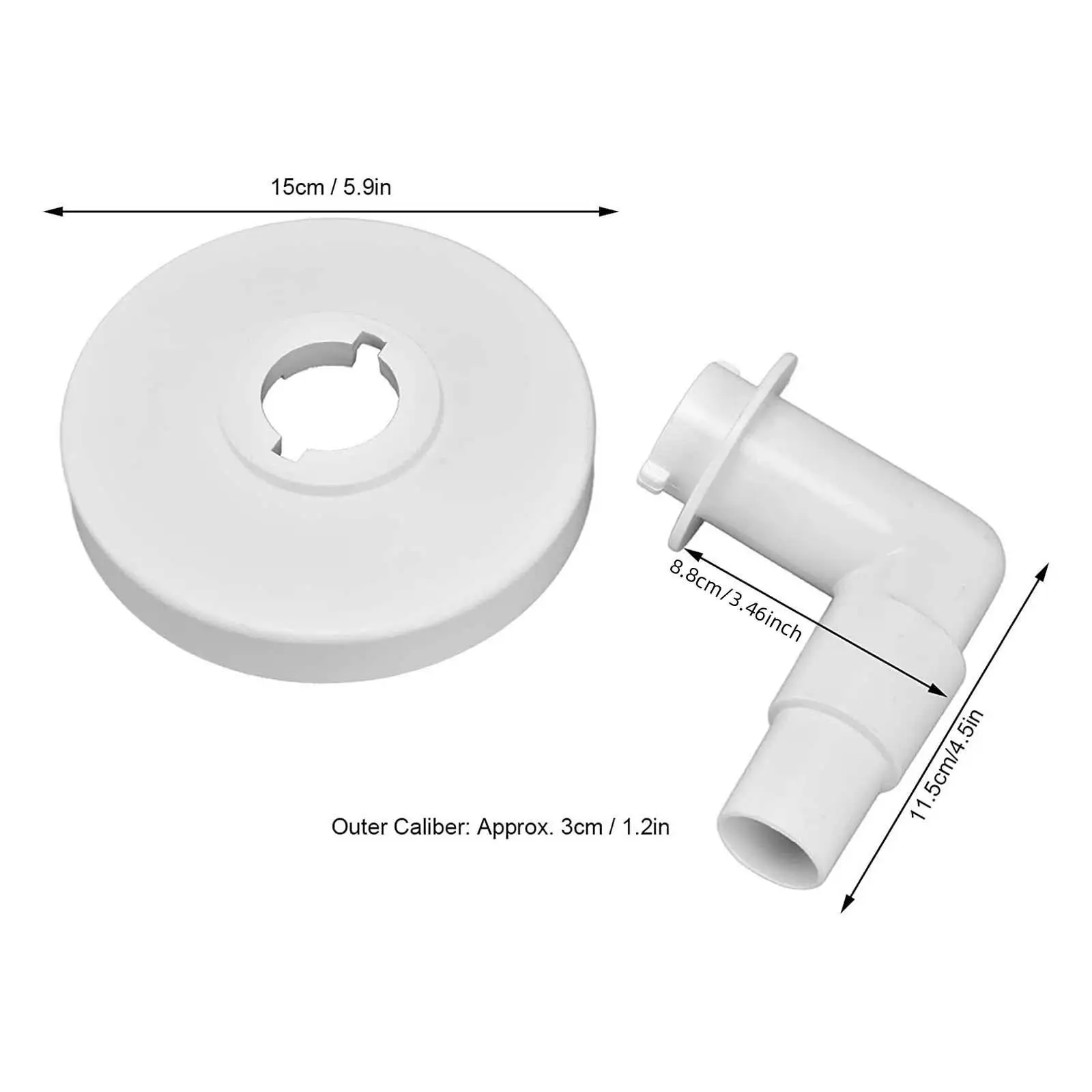 Pool Skimmer Vacuum Plate with 90 Degree Elbow above Ground Pool Easy Installation Part Reliable Replacement for SP1096 Skimmer