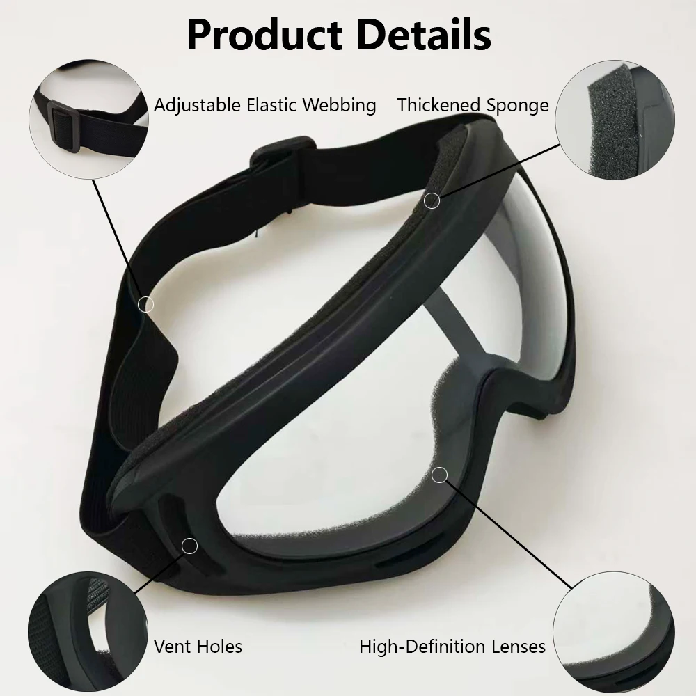 Outdoor Terrain Protective Goggles Anti Slip Face Fit Windproof Design, Perfect for Motocross Dirt Bike Ski Cycling Expedition