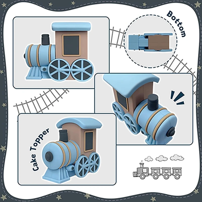 Little Train Cake Topper Birthday Cake Decorating Kid Gift Christmas Train Cake Decoration Baby Shower Birthday Party Cake Decor