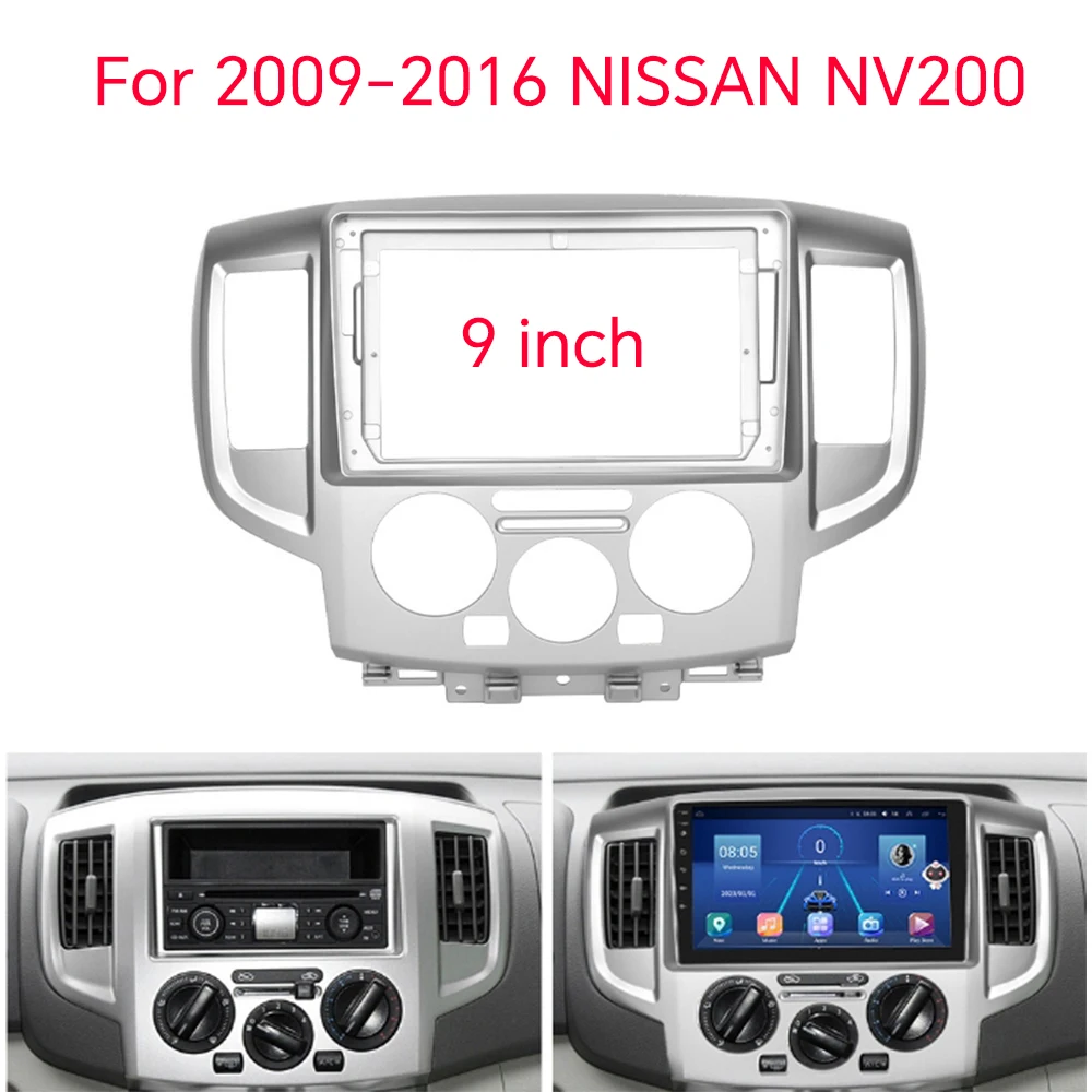 

For 2009-2016 NISSAN NV200 (9INCH) Car Radio Fascias Android GPS MP5 Stereo Player 2 Din Head Unit Panel Dash Frame Installation