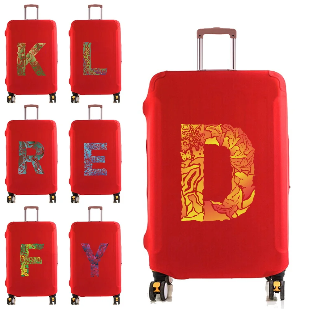 

Luggage Cover for 18-28Inch Fashion Suitcase Elastic Dust Bags Case Engrave Image Letter Name Pattern Luggage Protective Case