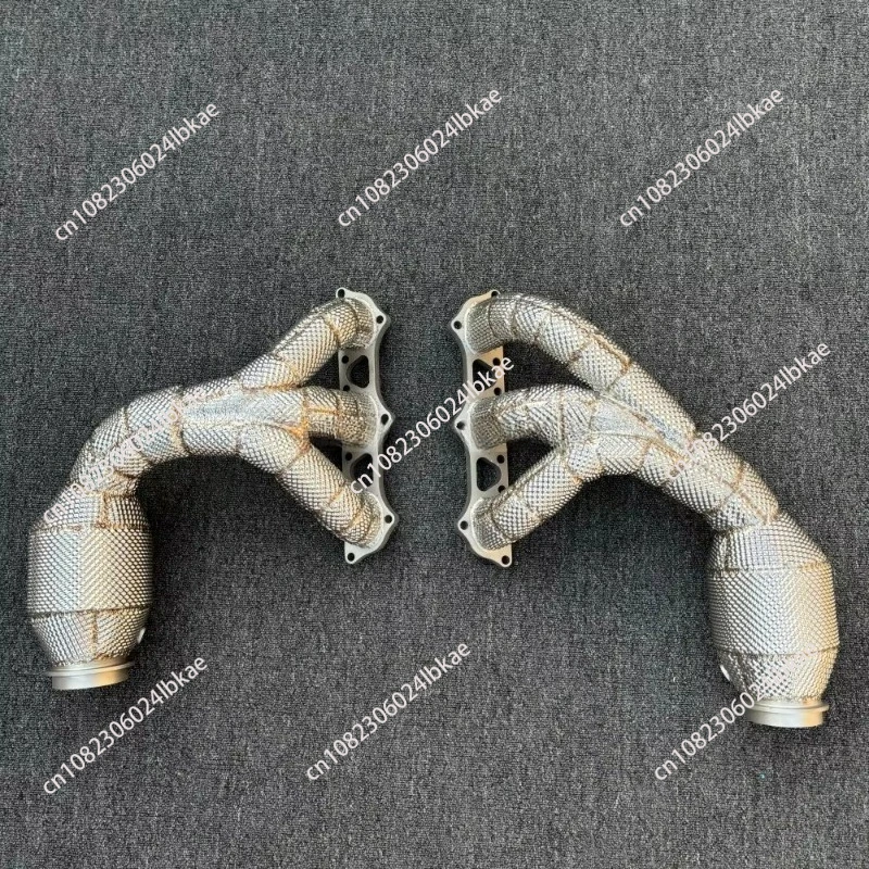 304 stainless steel exhaust downpipe with heat shield for Porsche 911 991.1 997 GT3 rs 3.8L exhaust header
