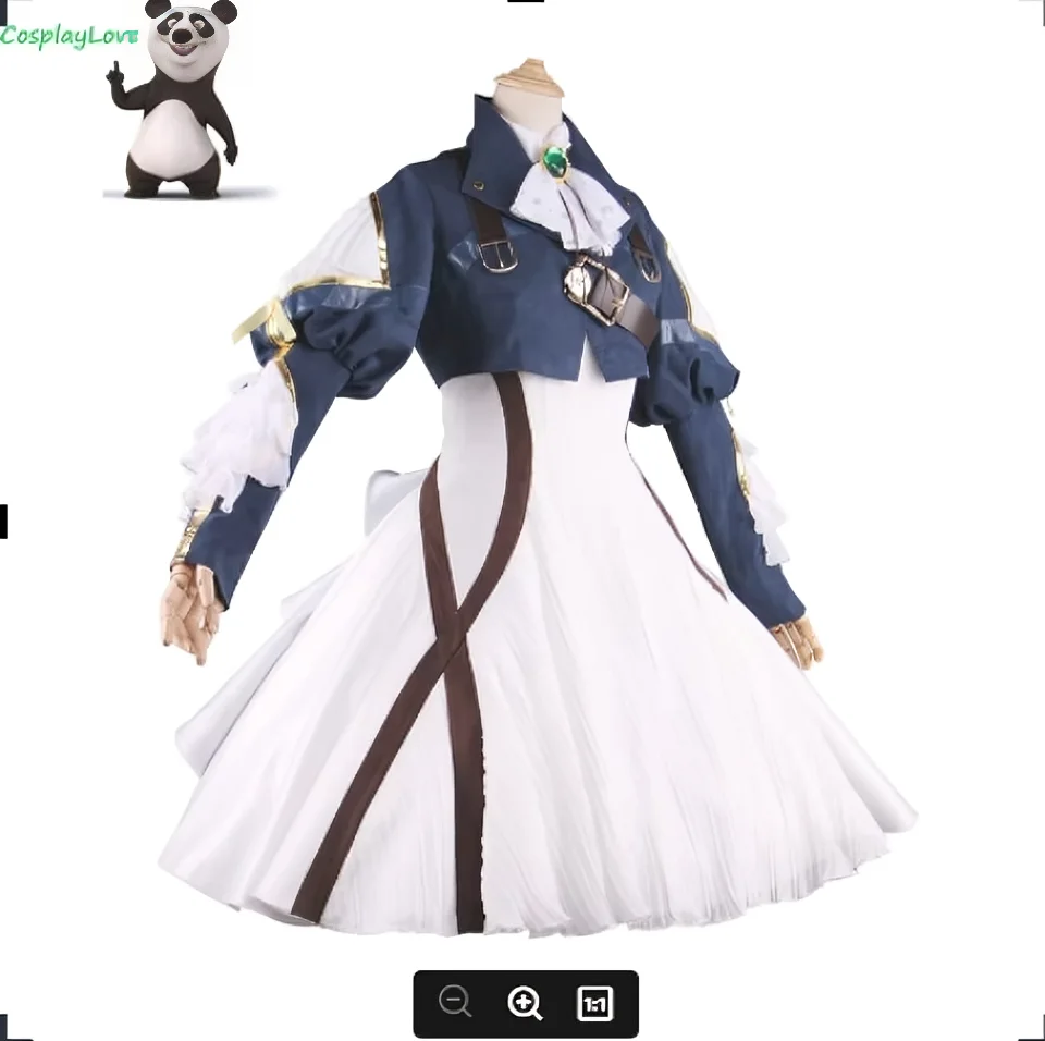 Cosplaylove violeta evergarden luz romance edição cosplay traje vestido para menina halloween natal