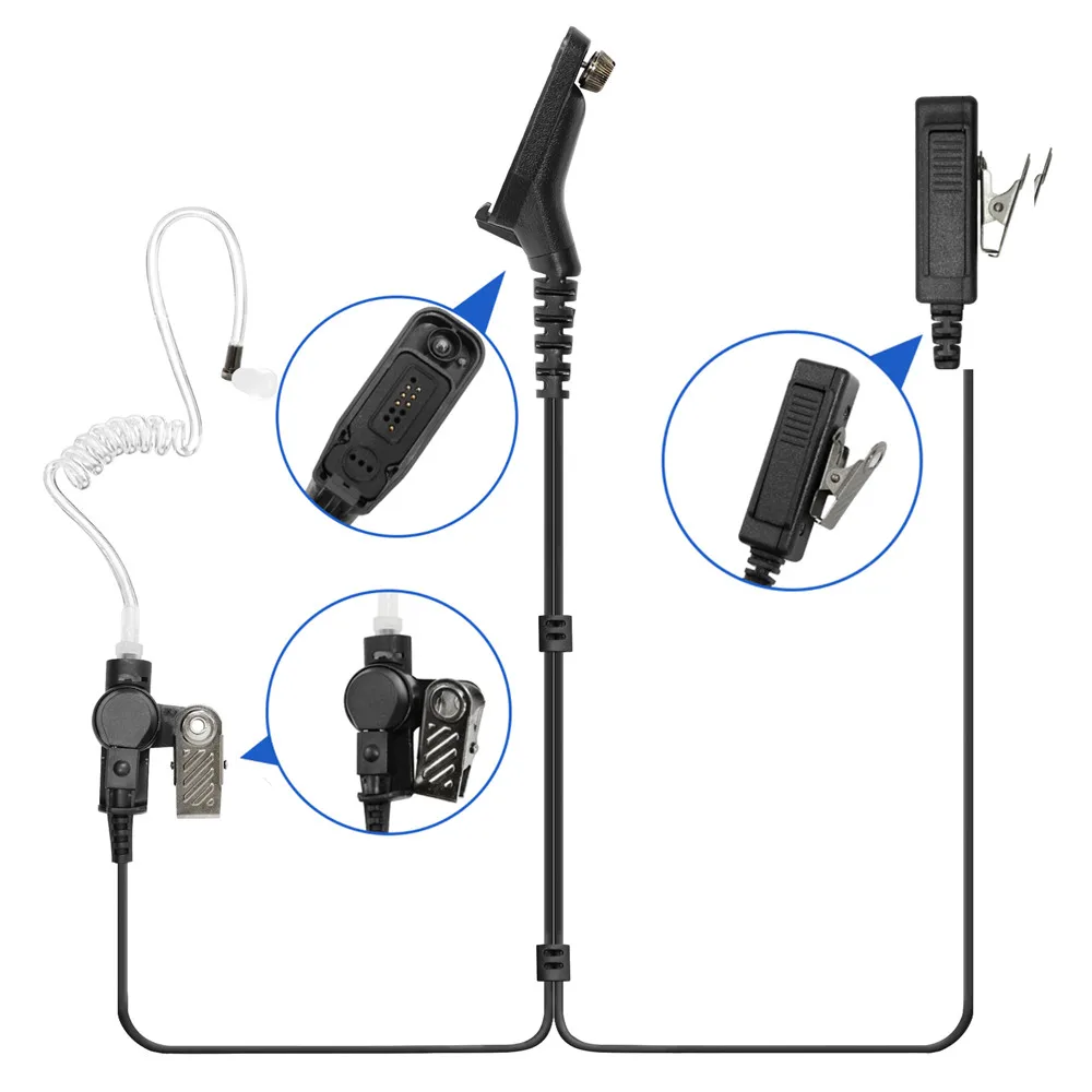 Walkie-talkie Mic Earpiece Headset PTT For XiR P8260 XPR7550 APX8000 APX7000 APX6000 APX5000 Portable Two Way Radios