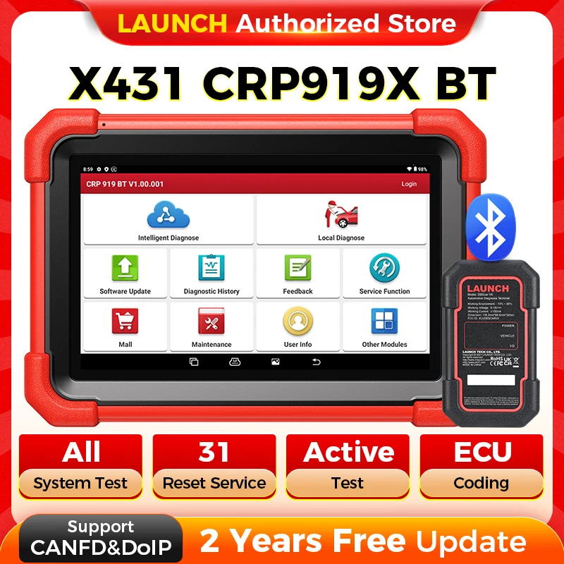CRP919X BT-OBD2自動車診断ツール,Canfd Doip,ECUコーディング,プロの