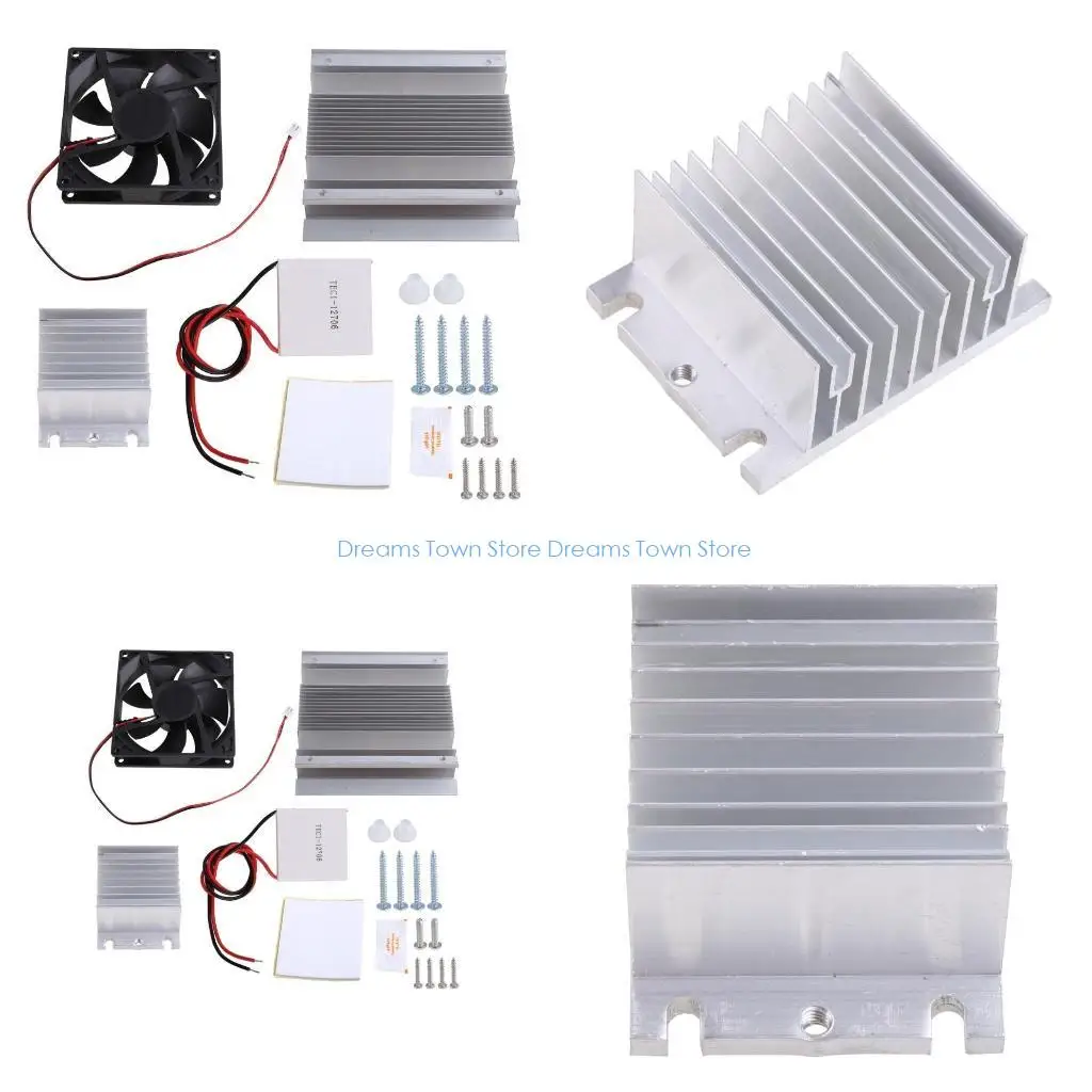 HX6A Small Petier Cooler 12V Semiconductor Cooling System Heatsink Module 60W