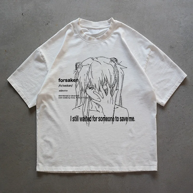 Retro Y2K Cotton T-shirt Harajuku Graphic Print Grunge Goth Casual Top Punk Oversized Short Sleeve T-shirt Hiphop Streetwear Tee