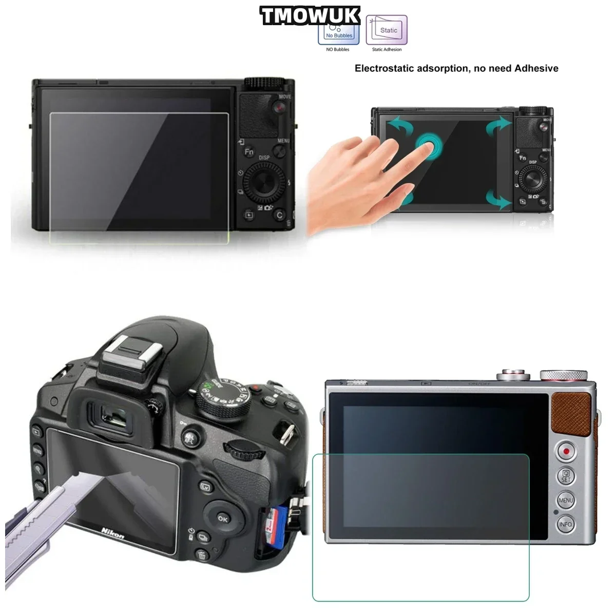 

For RX100 RX100IV RX100VII A9 A9II - HD Clear Tempered Glass Protector, 9H Hardness