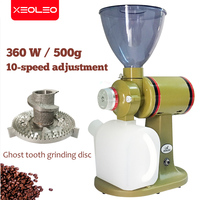 Xeoleo 90mm Electric Flat Burr Coffee Bean Grinder Adjustment Coffee Milling Powder Grinding Machine Espresso 360W Grinder