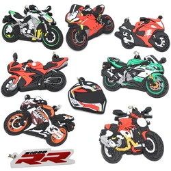 New Fashion Keychains Soft Rubber Motorcycle Racing Modelling Key Ring For Yamaha For Honda For Kawasaki Key Chain Souvenir Gift