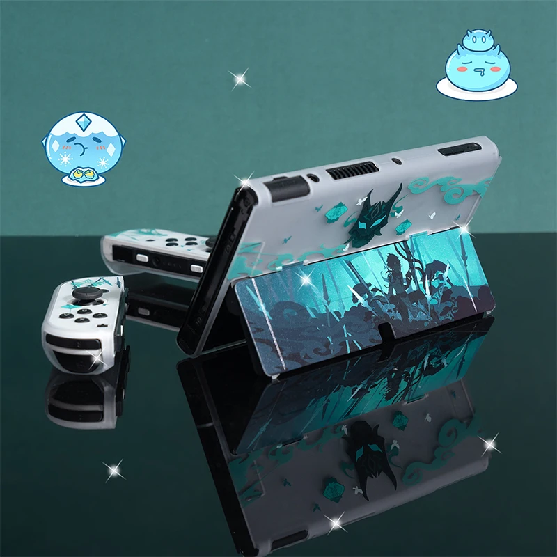 Genshin Xiao Anime Case for Nintendo Switch OLED/Switch Console and Joy-Con Shock-Absorption and Anti-Scratch Hard PC Cover