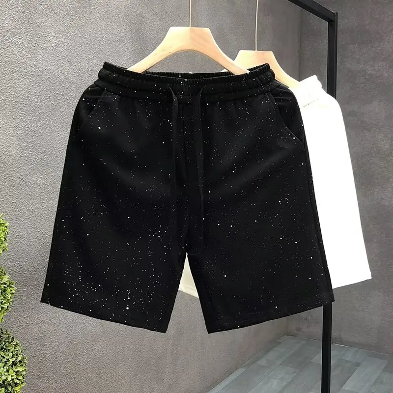 

2025 New Men's Shorts Summer Daily Travel Shorts Solid Color Streetwear American Reflective Short Pants Men Clothing 2025
